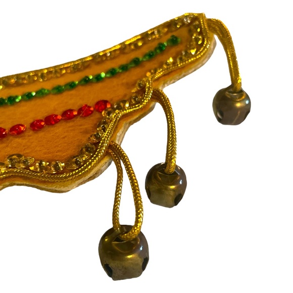 VINTAGE➕Christmas Felt & Sequin Crafted Wall Hanging - Picture 3 of 6